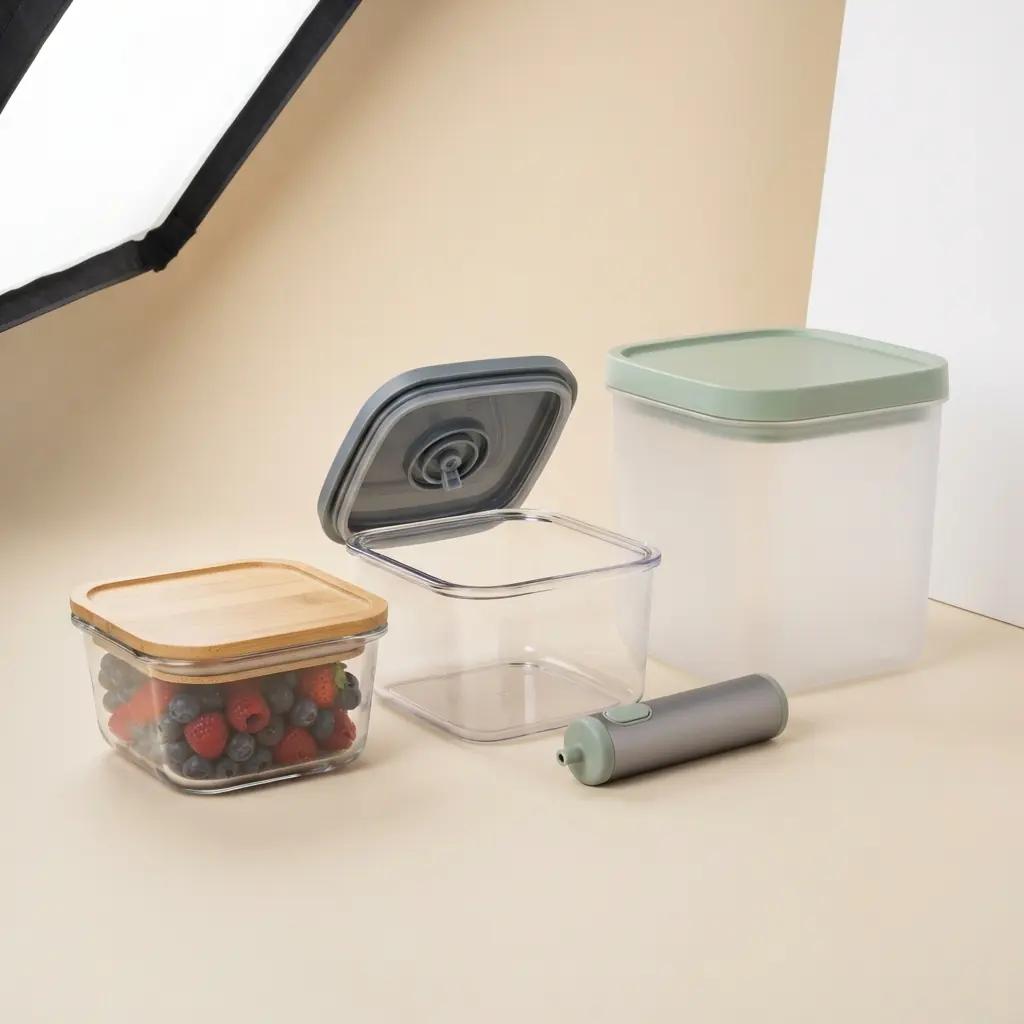Vacuum storage containers